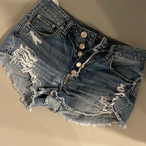 American Eagle hi-rise festival denim shorts